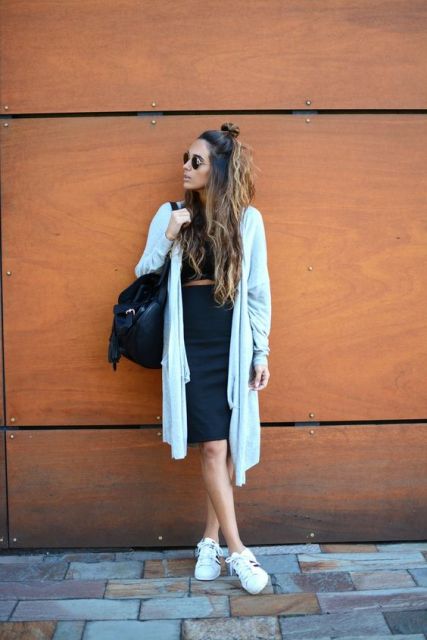 How to Wear Pencil Skirt with Sneakers – 48 Wonderful Looks With the Piece!