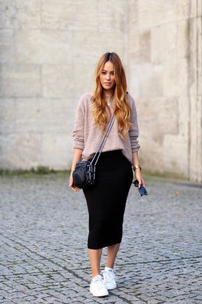How to Wear Pencil Skirt with Sneakers – 48 Wonderful Looks With the Piece!