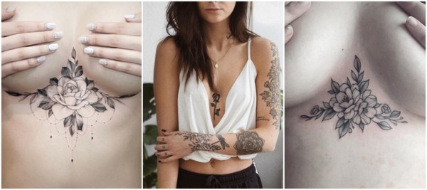 Tatuaje entre los senos: ¡67 tatuajes completamente apasionados!