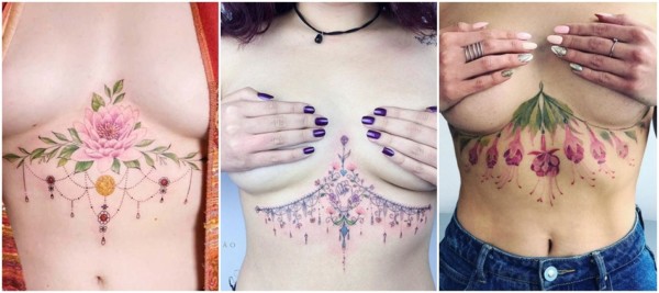 Tatouage entre les seins – 67 tatouages ​​complètement passionnés !