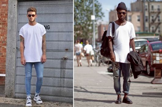 Camiseta larga/oversize: ¡cómo llevarla y looks de los 80!
