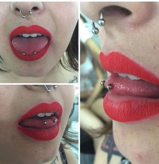 Tip of the Tongue Piercing: care and photos with jewelry models!