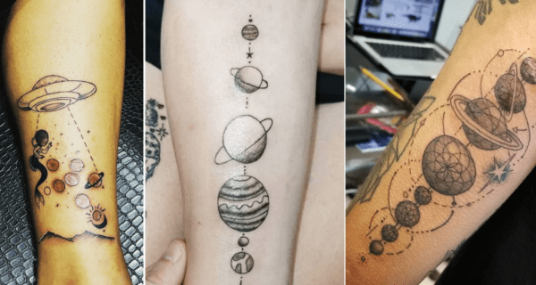 Tatouage du système solaire : +40 tatouages ​​incroyables pour s'inspirer !