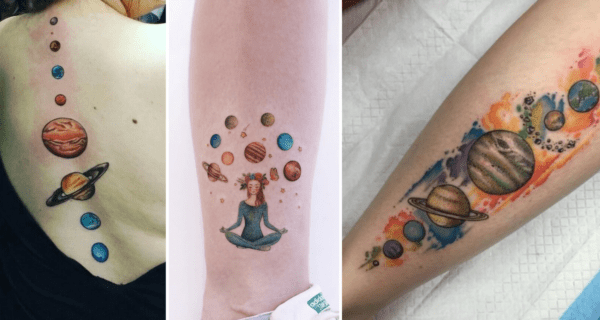 Tatouage du système solaire : +40 tatouages ​​incroyables pour s'inspirer !