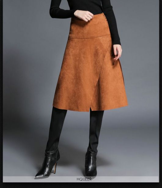 Brown suede skirt: Models, Tips and Looks of Divos!