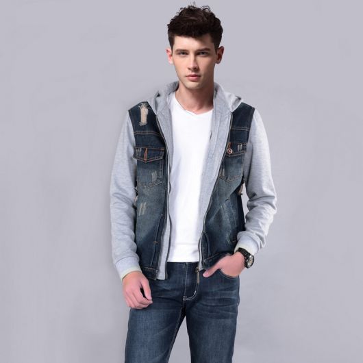 Veste en jean pour homme avec sweat – 20 modèles super stylés !