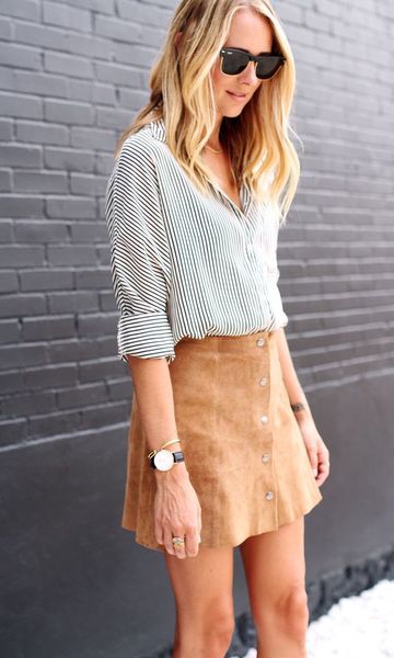 Camisa a rayas para mujer: ¡43 looks magníficos para obtener el estampado correcto!