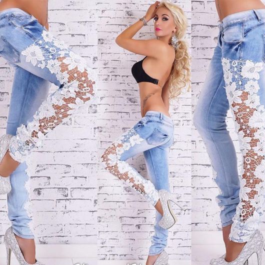 Jeans con pizzo: modelli, come indossarli e come realizzarli.