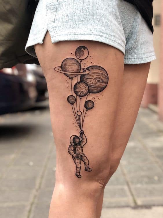 Tatouage d'astronaute : +47 idées de tatouage sensationnelles !
