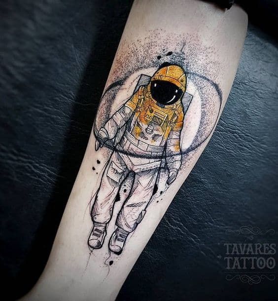 Tatuaje de astronauta: ¡+47 ideas de tatuajes sensacionales!