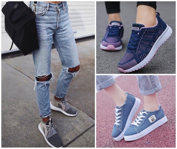 JEANS - Baskets pour femmes : +40 beaux modèles et comment les combiner !