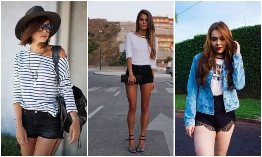 Looks con shorts negros: ¡aprende a componer 61 looks apasionantes!