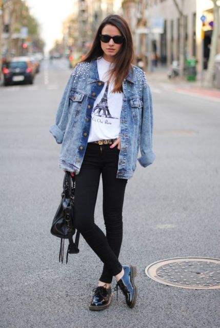 Veste en jean brodée – 42 modèles glamour & astuces incroyables !