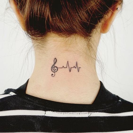 Treble clef tattoo – 49 ideas that express love for music!