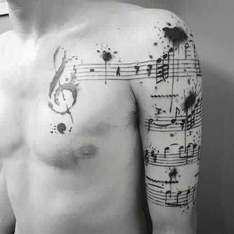Treble clef tattoo – 49 ideas that express love for music!