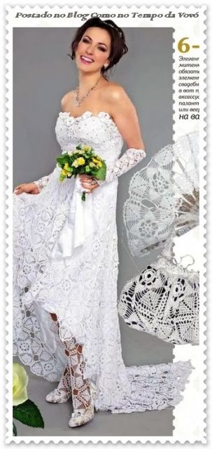 Robe de mariée au crochet : 45 photos, graphiques et tutoriels !