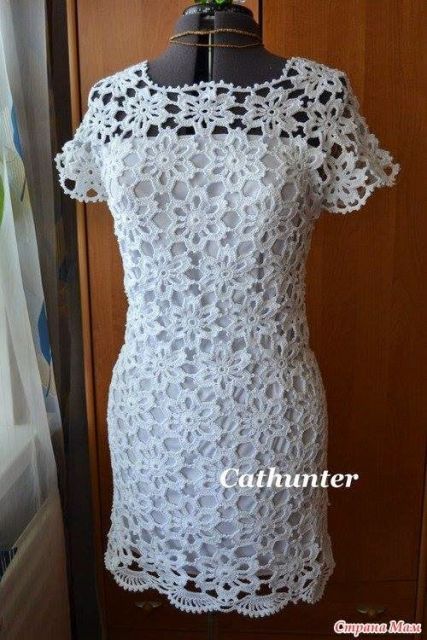 Crochet wedding dress: 45 photos, graphics and how-to!