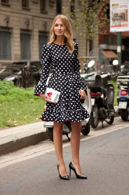 63 Incredible Looks with Polka Dot Dress to Stay Fashionable!