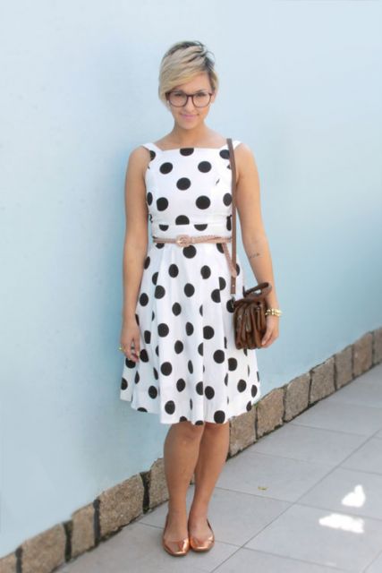 63 Incredible Looks with Polka Dot Dress to Stay Fashionable!