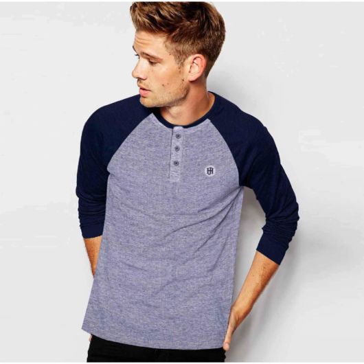 Men's henley shirt - 77 modern models and tips for using!