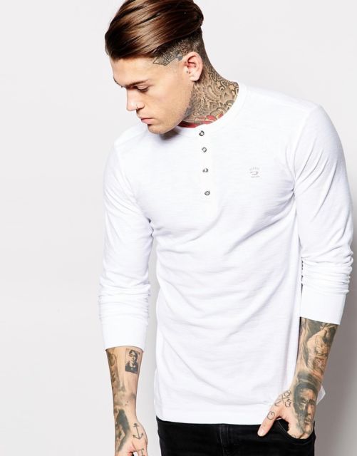 Men's henley shirt - 77 modern models and tips for using!