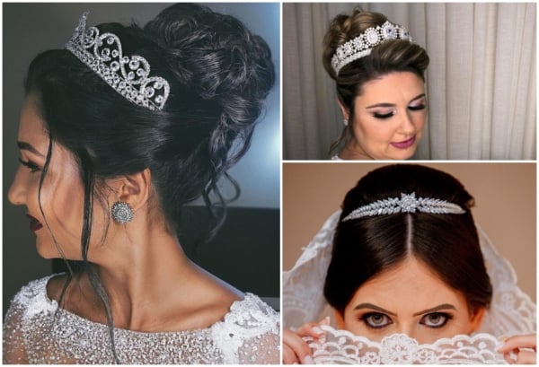 Couronne de mariée – 50 beaux modèles et comment utiliser l'accessoire !