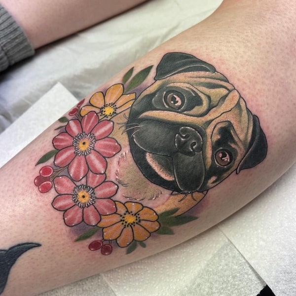 Pug Tattoo – 50 super cute ideas for lovers of the breed!
