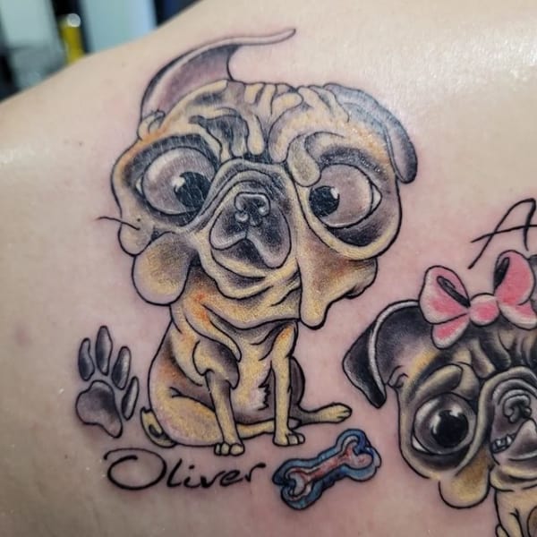 Pug Tattoo – 50 super cute ideas for lovers of the breed!