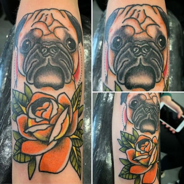 Pug Tattoo – 50 super cute ideas for lovers of the breed!