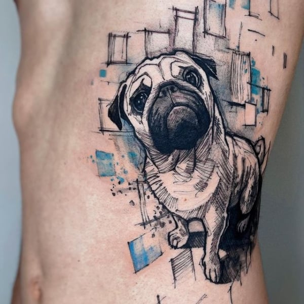 Pug Tattoo – 50 super cute ideas for lovers of the breed!