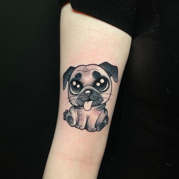 Pug Tattoo – 50 super cute ideas for lovers of the breed!