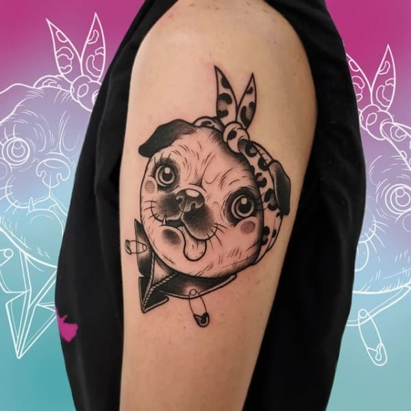 Pug Tattoo – 50 super cute ideas for lovers of the breed!