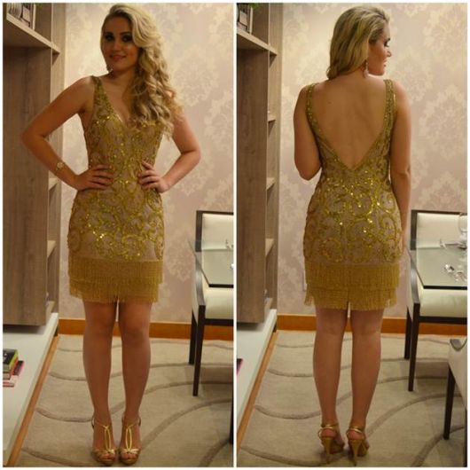Gold party dress: how to choose and wear the look!