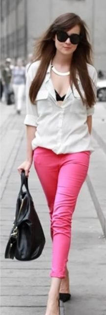 Looks avec un pantalon rose : photos et conseils d'utilisation !