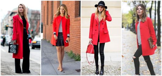 Looks with a Red Overcoat – 47 Ideas to Rock the Winter!