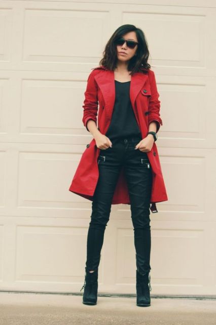 Looks con un abrigo rojo: ¡47 ideas para rockear el invierno!