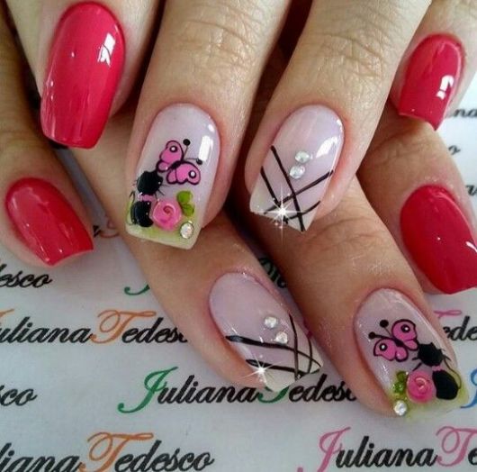 Uñas decoradas con mariposas: ¡37 referencias para inspirarte!