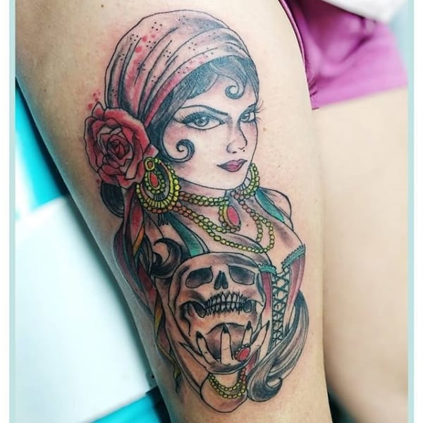 +45 ideas of【GYPSY TATTOO】ᐅ What does it mean?