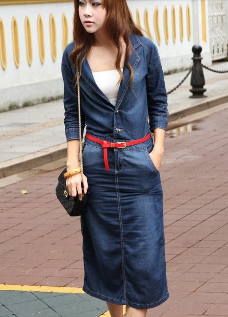 Robe longue en jean : conseils et superbes looks !