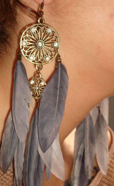 Feather Earrings: Meanings, various tips and more than 40 models