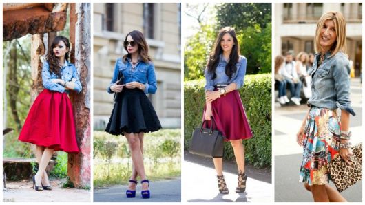 Jupe évasée : 60 looks à la mode !