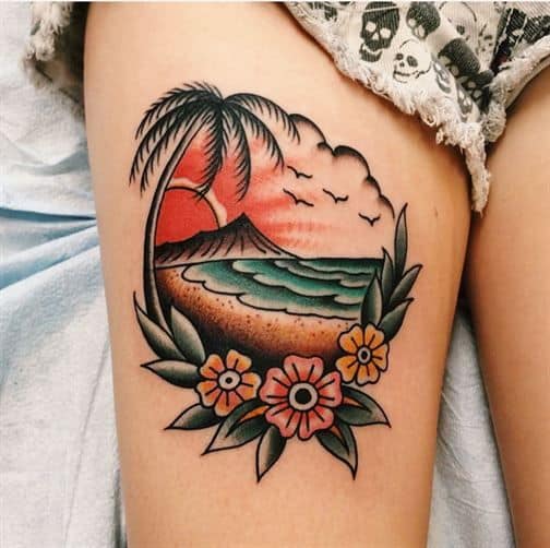 +45【TATUAJE DE ÁRBOL DE COCO】¡ideas para inspirarte!