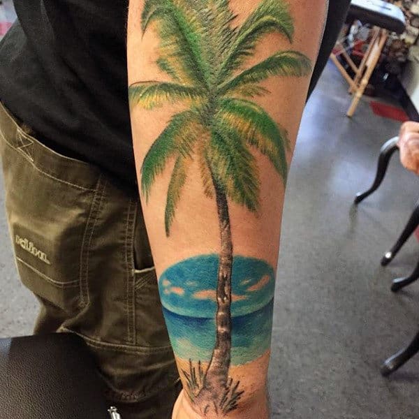 +45【TATUAJE DE ÁRBOL DE COCO】¡ideas para inspirarte!