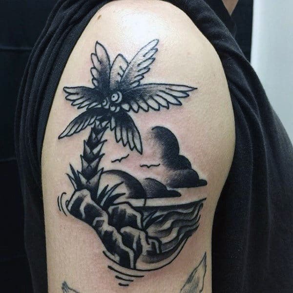 +45【TATUAJE DE ÁRBOL DE COCO】¡ideas para inspirarte!