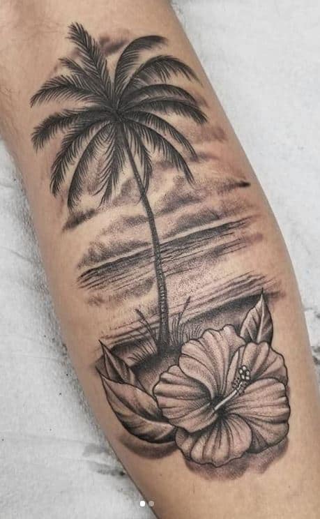 +45【TATUAJE DE ÁRBOL DE COCO】¡ideas para inspirarte!