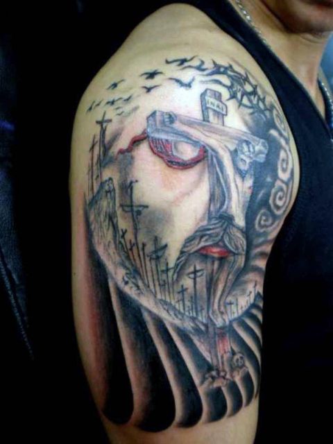 Tatuaje de cruz / crucifijo: ¡100 ideas increíbles para inspirarse!