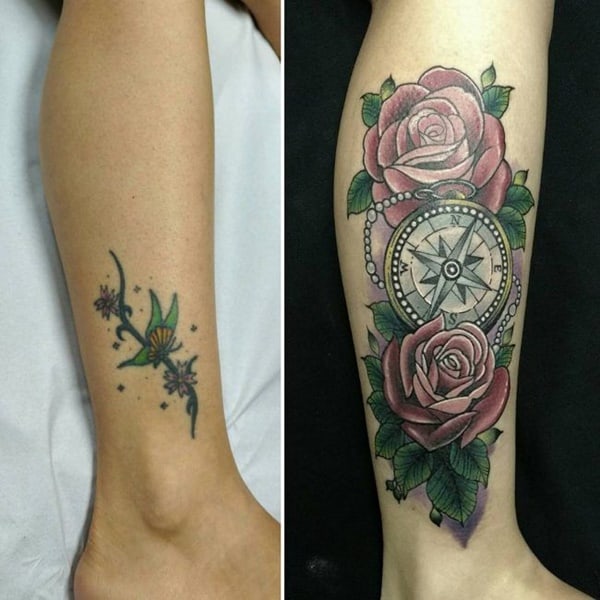 Cover-up de tatuaje ➞ Todo sobre + 80 cover-ups INCREÍBLES!