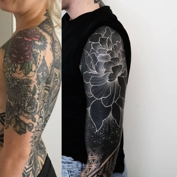 Cover-up de tatuaje ➞ Todo sobre + 80 cover-ups INCREÍBLES!