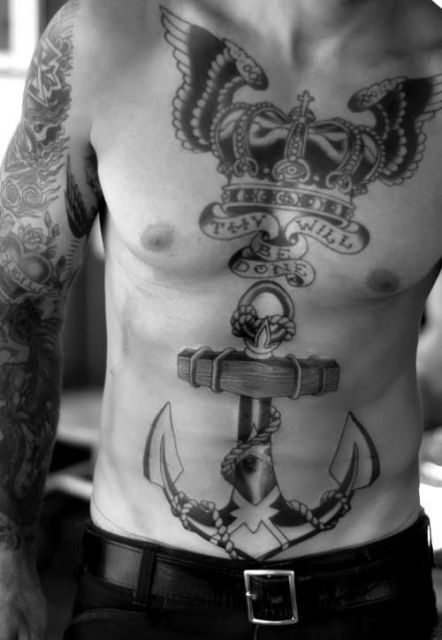 Men's belly tattoo: 20 amazing ideas to get inspired