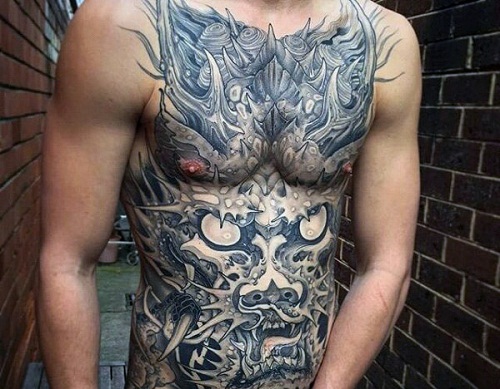 Tatuaje en el vientre de los hombres: 20 ideas increíbles para inspirarse